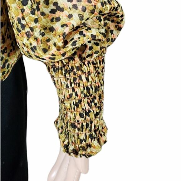 Textile Elizabeth & James Gold & Green  Bl - Picture 3 of 5